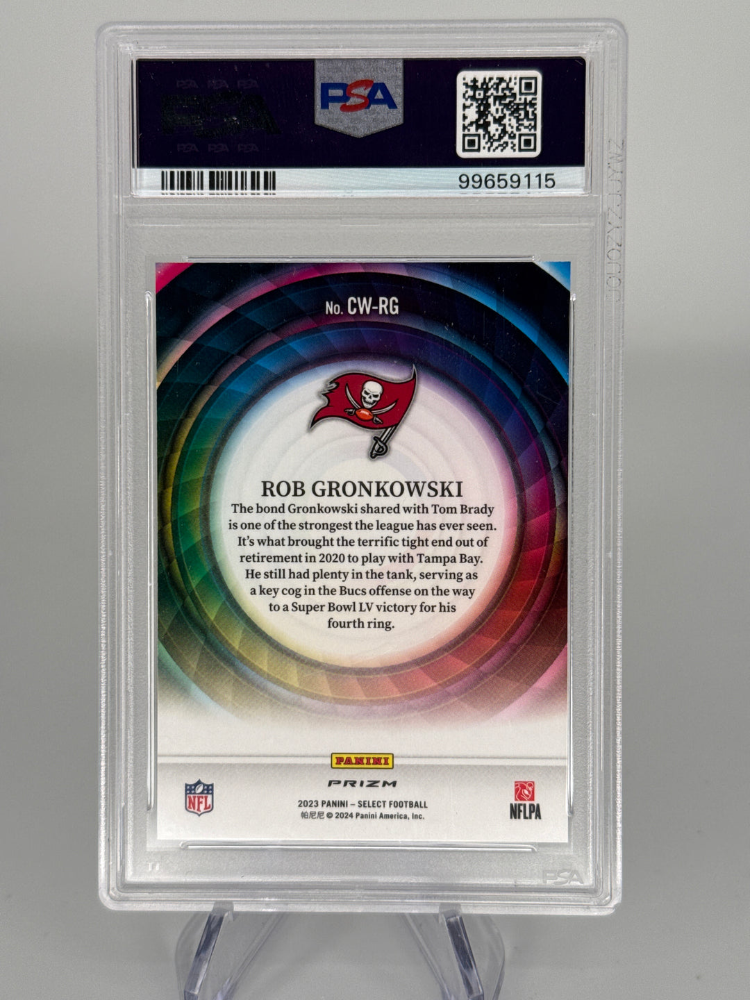 Rob Gronkoswki 2023 Panini Select Color Wheel SSP Case Hit, PSA 10 Gem Mint