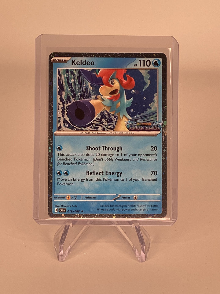 Pokemon TCG 2026 Keldeo Chaos Rising Stamped Promo, 019/086