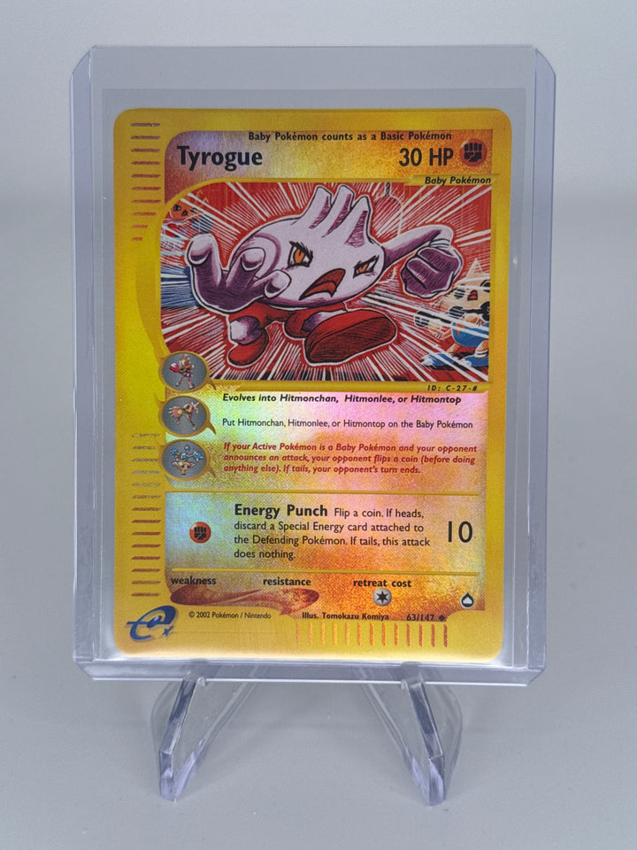 Pokemon TCG 2002 Tyrogue Aquapolis Reverse Holo, 63/147