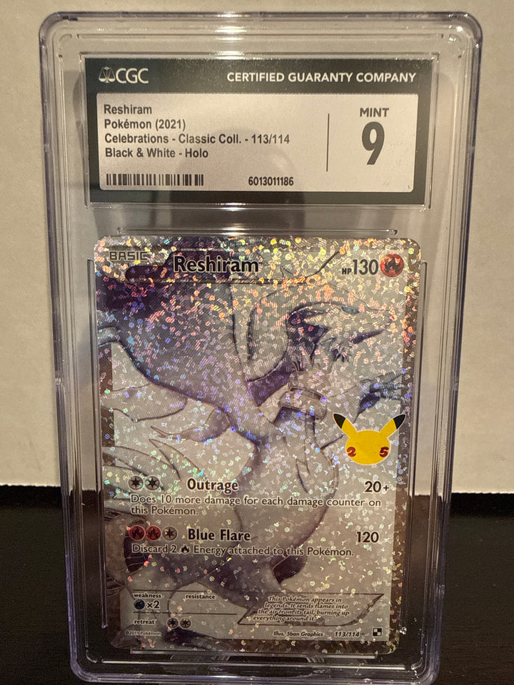 Pokemon TCG 2021 Reshiram Black & White Classic Collection Holo, 113/114, CGC 9 Mint