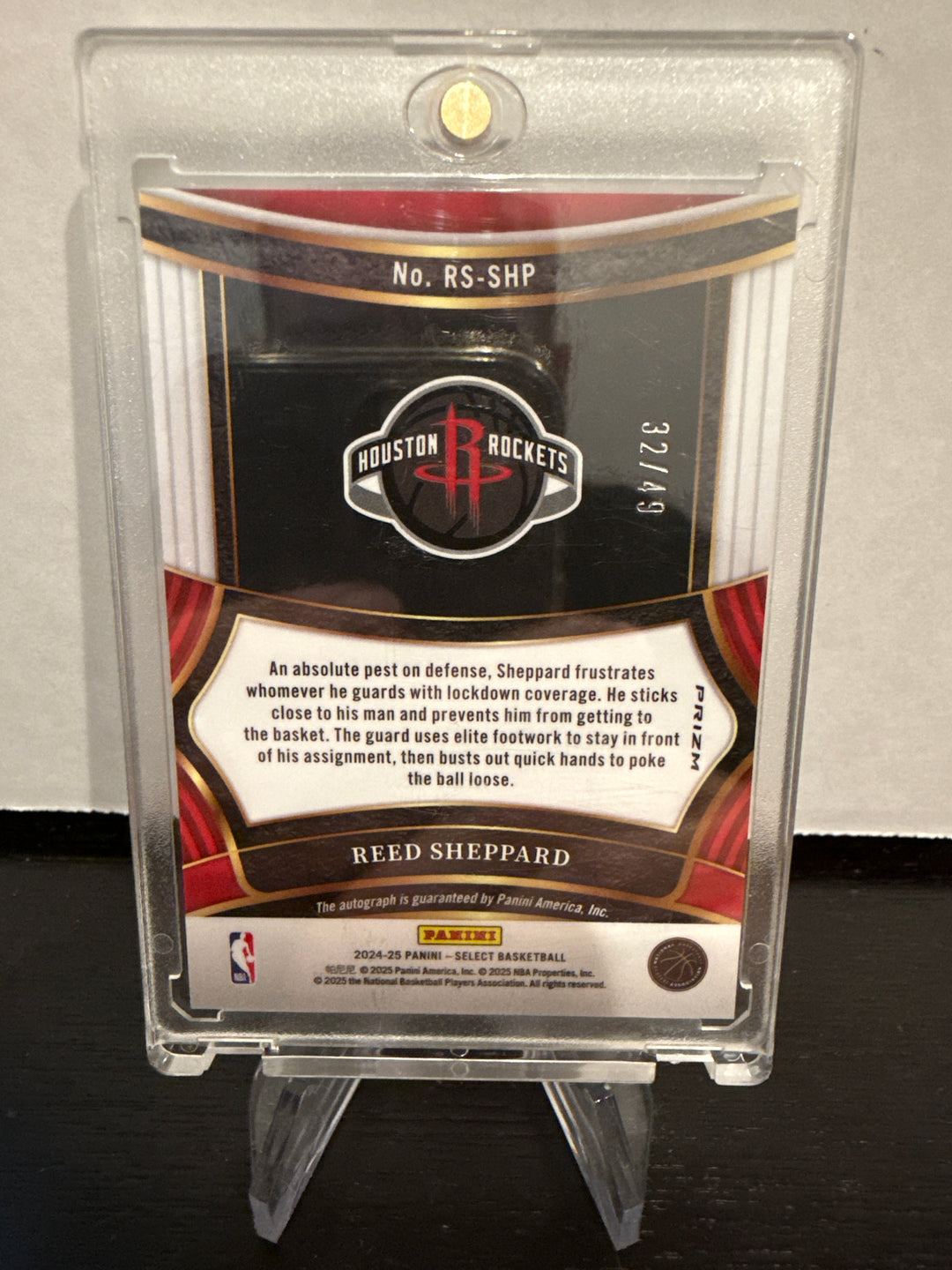Reed Shepard 2025 Panini Select Rookie Auto Blue, 32/49