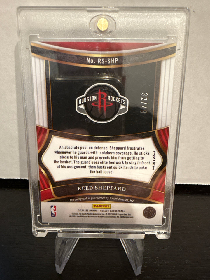 Reed Shepard 2025 Panini Select Rookie Auto Blue, 32/49