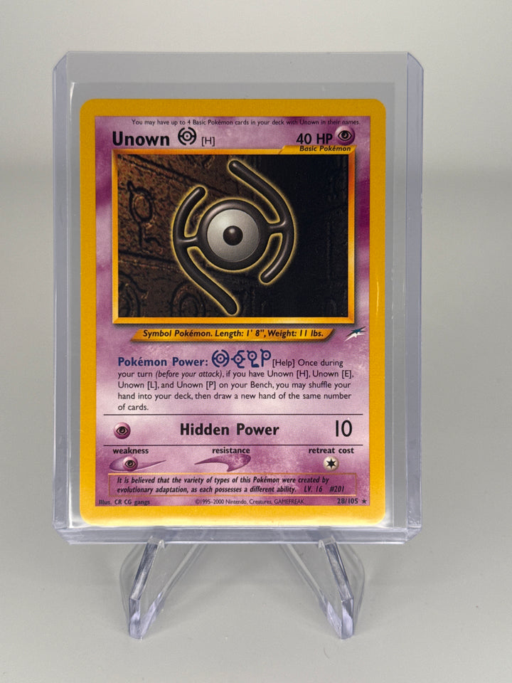 Pokemon TCG 2002 Unown H Neo Destiny, 28/105