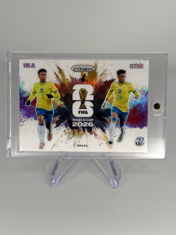 Vini Jr/Estevao 2026 Panini Prizm World Cup Dual Color Blast SSP Case Hit