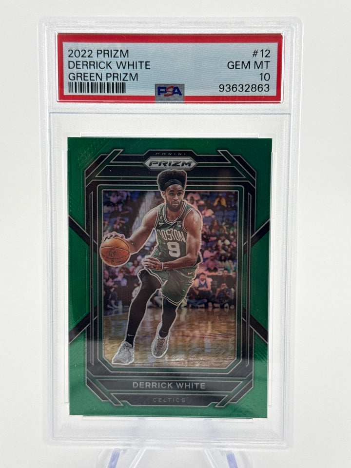 Derrick White 2022 Panini Prizm Green Prizm, PSA 10 Gem Mint