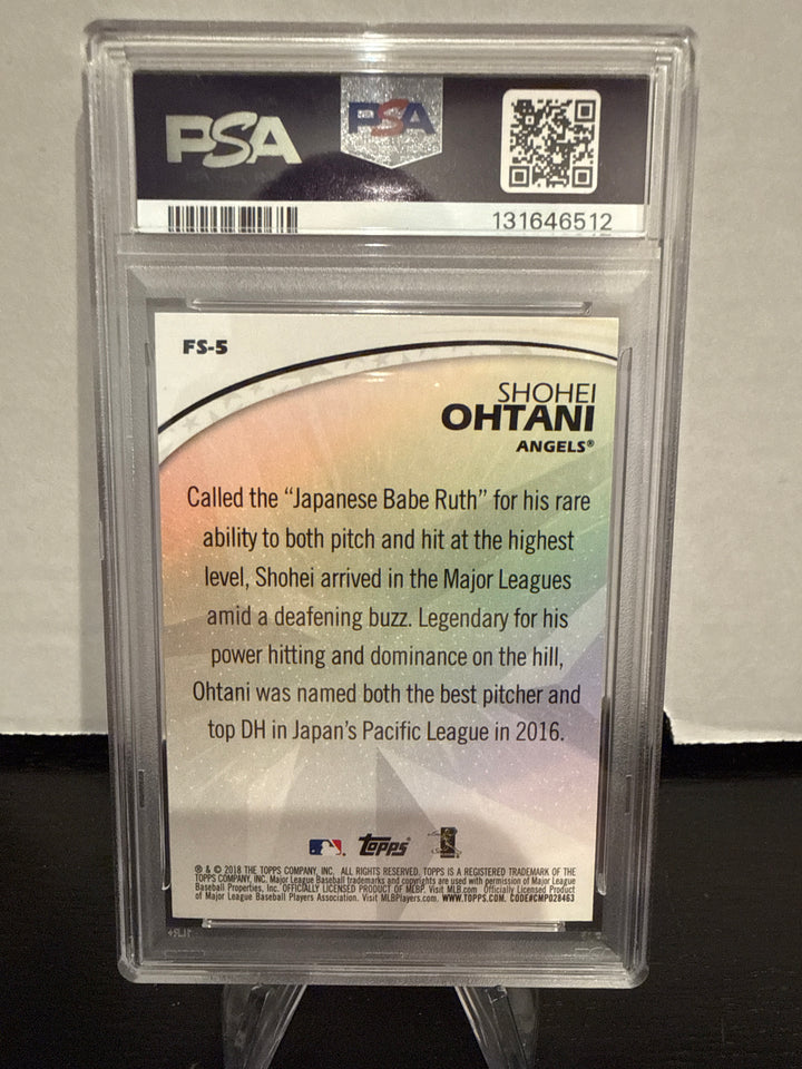 Shohei Ohtani 2018 Topps Future Stars Rookie, PSA 10 Gem Mint