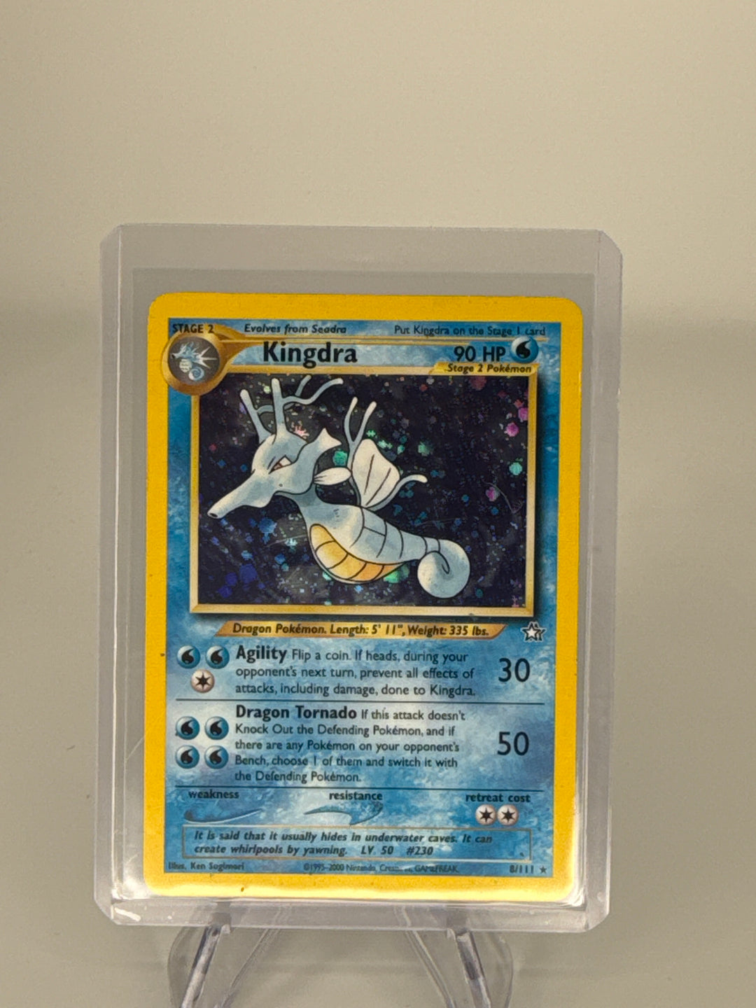 Pokemon TCG 2000 Kingdra Neo Genesis Holo, 8/111