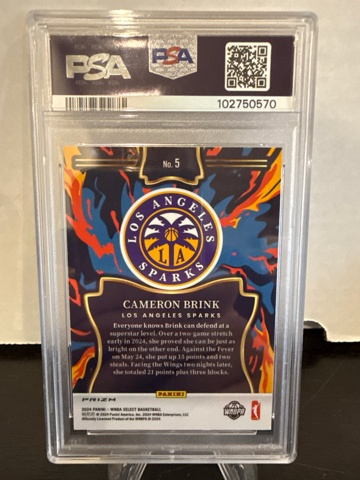 Cameron Brink 2024 Panini Select WNBA En Fuego Flash Rookie, PSA 10 Gem Mint