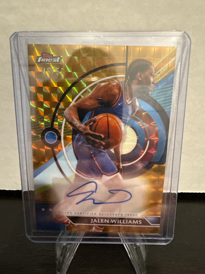 Jalen Williams 2024 Topps Finest Gold Geometric Auto, 45/50