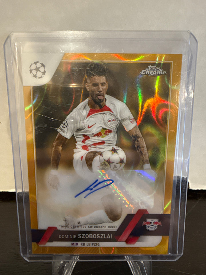 Dominik Szoboszlai 2023 Topps Chrome UEFA Refractor Auto