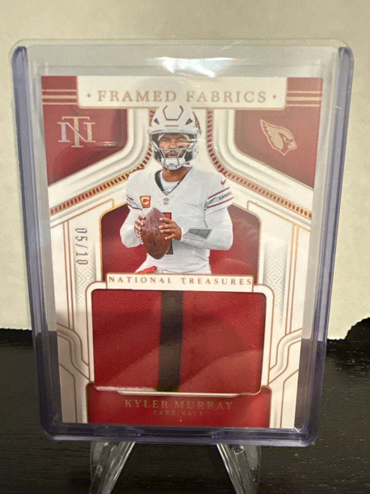 Kyler Murray 2024 Panini National Treasures Framed Fabrics Gold Relic, 05/10