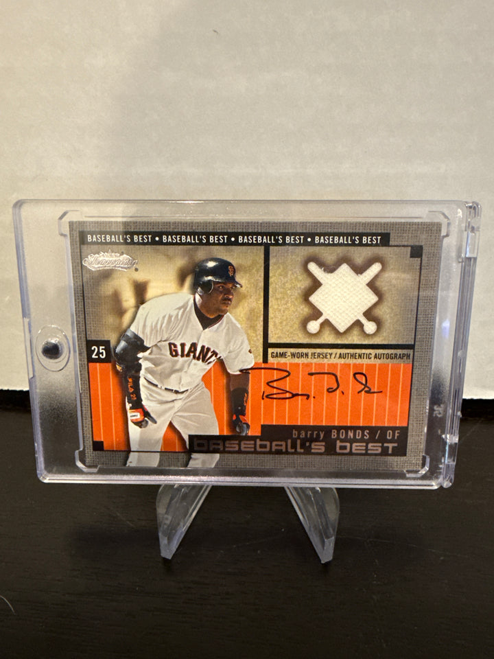 Barry Bonds 2002 Fleer Baseballs Best Patch Auto, 044/400