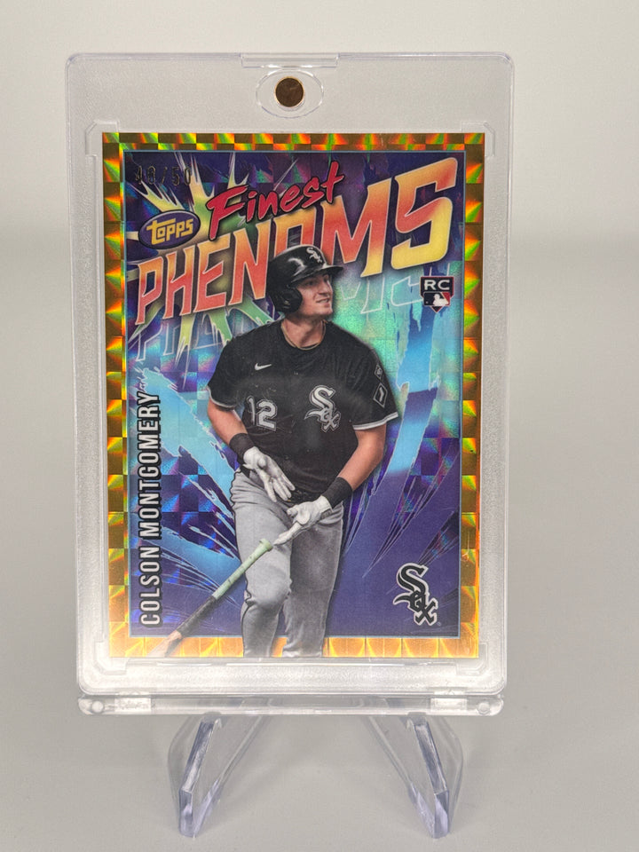 Colson Montgomery 2026 Topps Finest Phenoms Gold Geometric Refractor Rookie, 48/50
