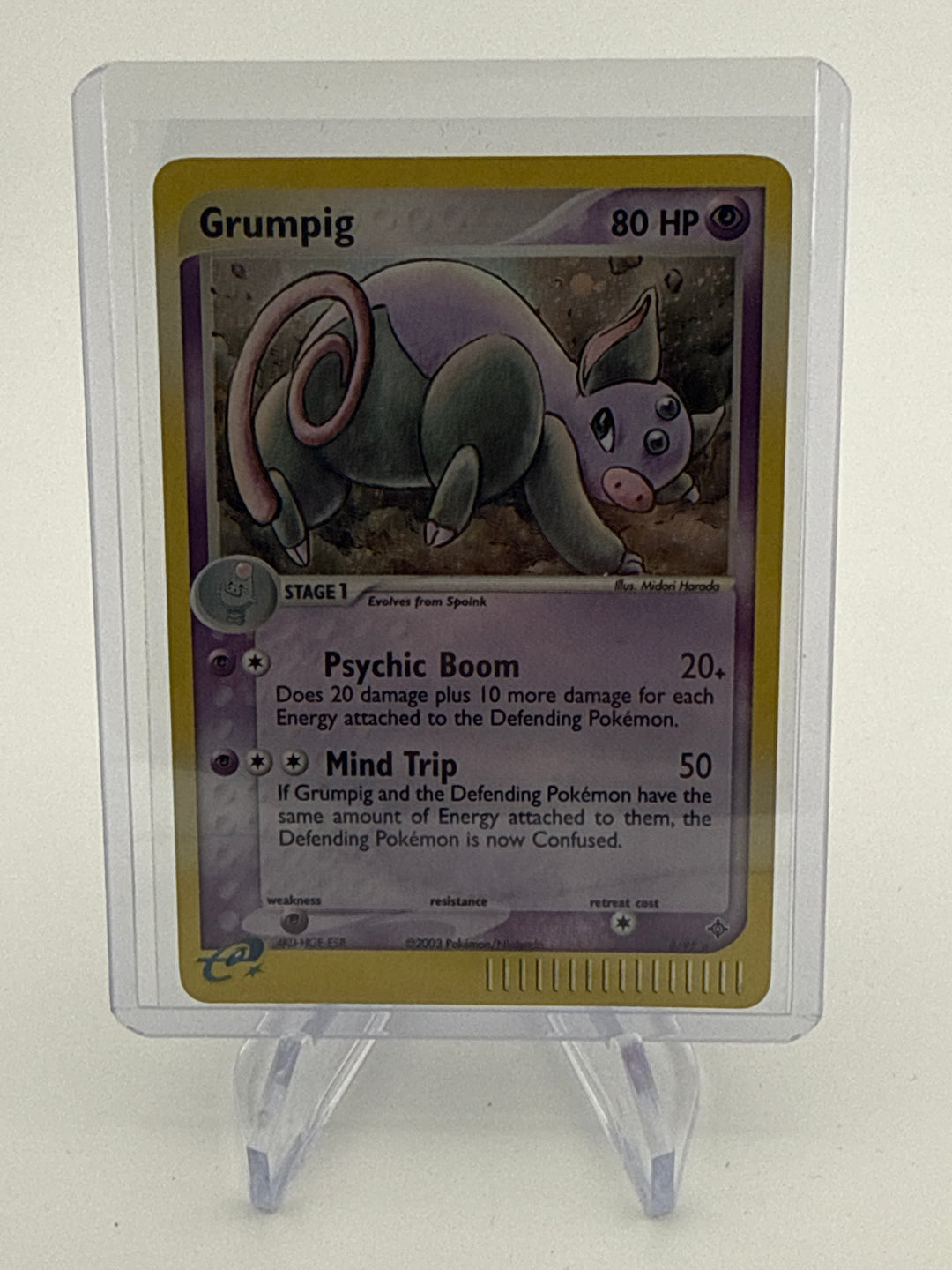 Pokemon TCG 2003 Grumpig EX Ruby & Saphire Holo, 6/97