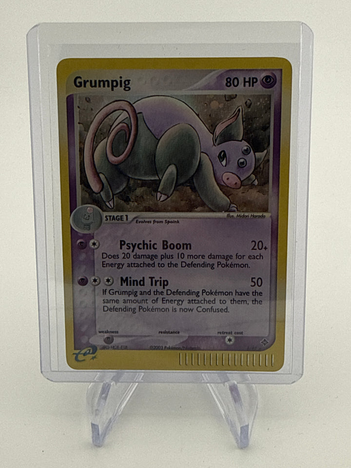 Pokemon TCG 2003 Grumpig EX Ruby & Saphire Holo, 6/97