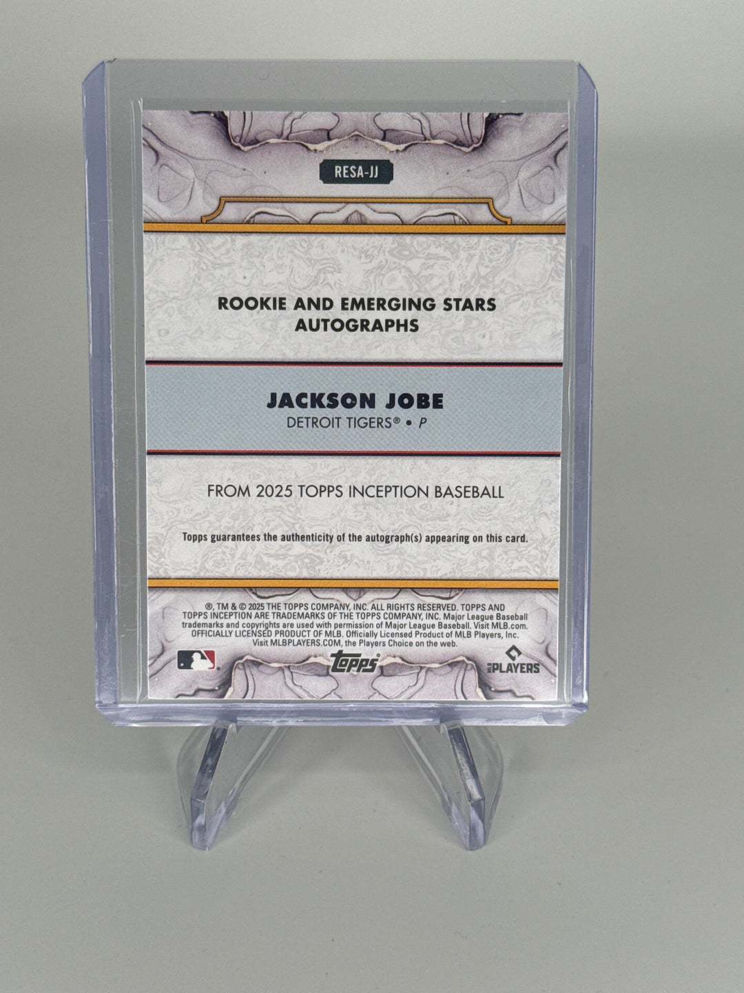 Jackson Jobe 2025 Topps Inception Green Rookie Auto, 49/99