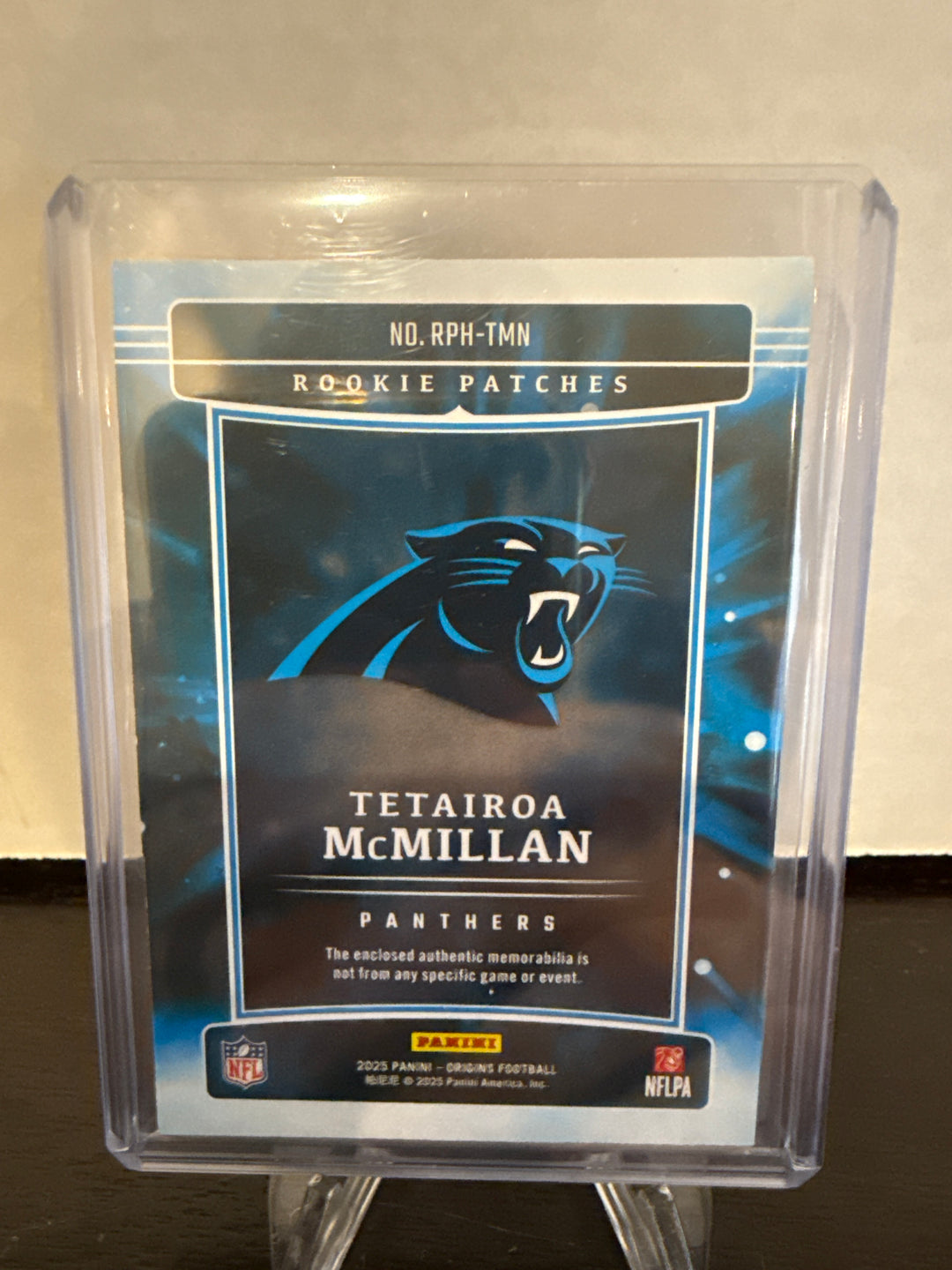 Tetairoa McMillan 2025 Panini Origins Rookie Relic, 148/199