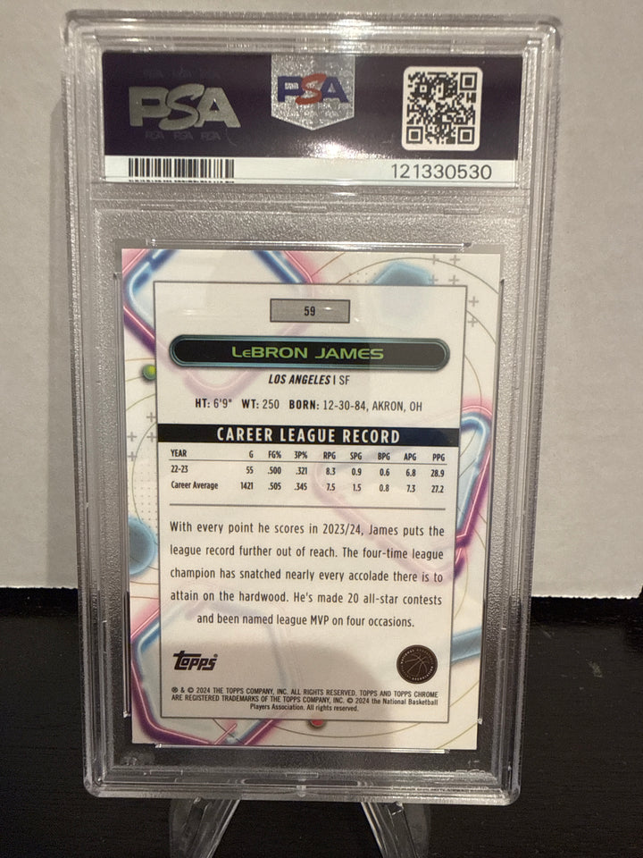 Lebron James 2023 Topps Chrome Cosmic, PSA 9 Gem Mint
