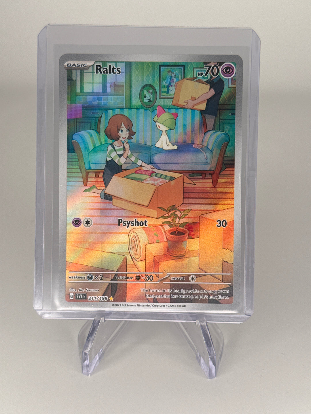 Pokémon TCG 2023 Ralts Scarlet & Violet Illustration Rare, 211/198