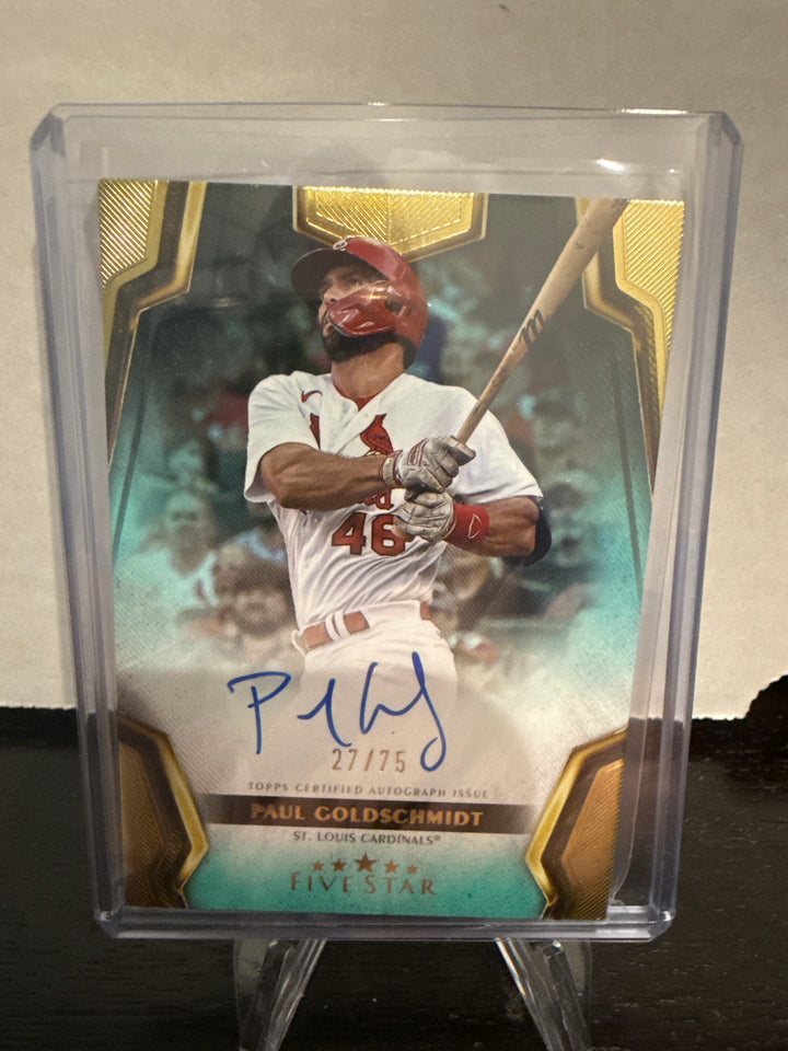 Paul Goldschmidt 2024 Topps Five Star Teal Auto, 27/75