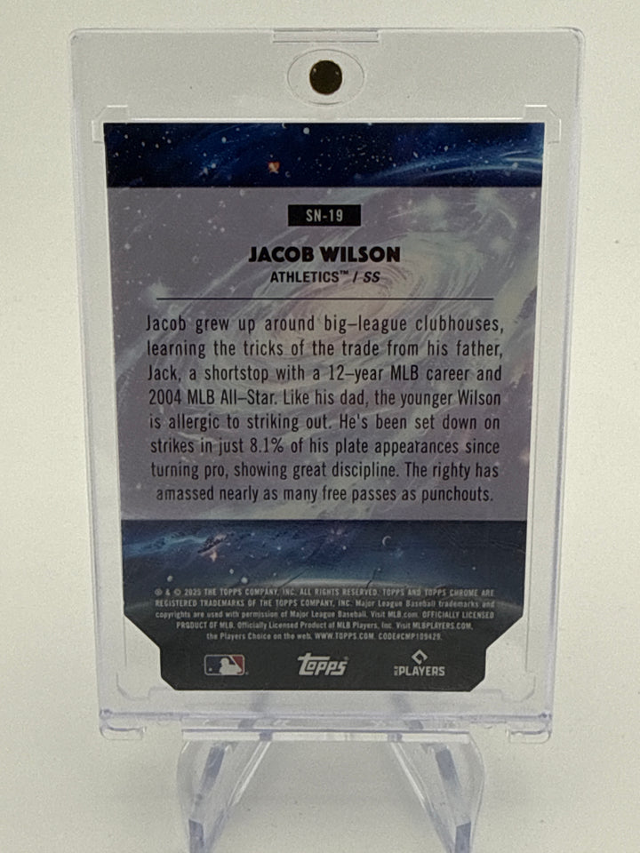 Jacob Wilson 2025 Topps Chrome Cosmic Stella Nova Die Cut Red Lunar Eclipse, 08/10