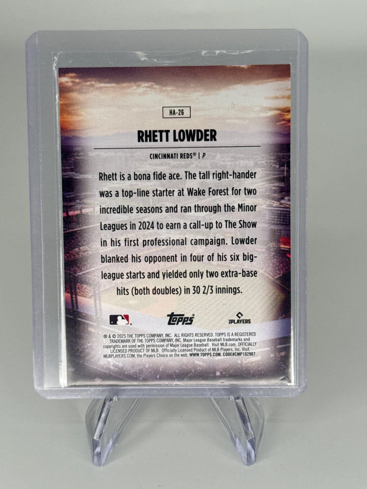 Rhett Lowder 2025 Topps Series 2 Home Field Advantage SP Rookie