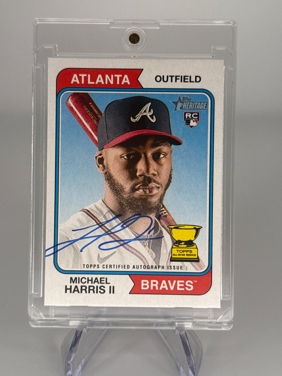 Michael Harris II 2023 Topps Heritage Real One Rookie Auto