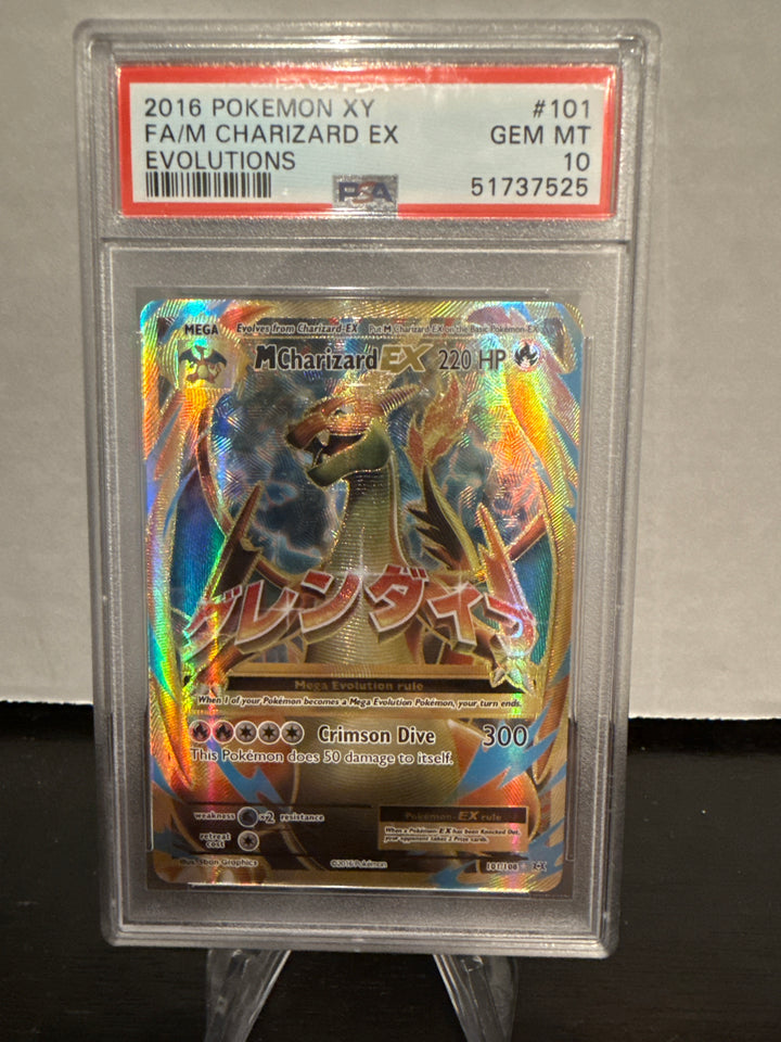 Pokemon TCG 2016 Mega Charizard EX Evolutions Full Art Ultra Rare, 101/108, PSA 10 Gem Mint