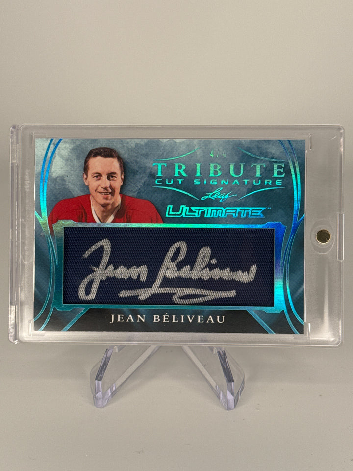 Jean Beliveau 2020 Leaf Ultimate Tribute Cut Signature, 4/4