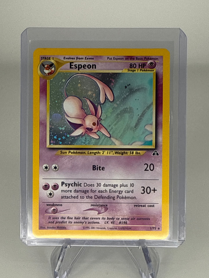 Pokemon TCG 2001 Espeon Neo Discovery Holo, 1/75