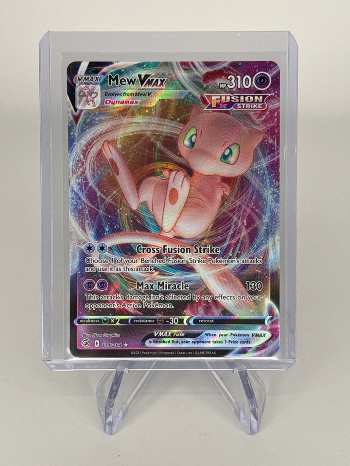 Pokemon TCG 2021 Mew VMax Fusion Strike Full Art, 114/264