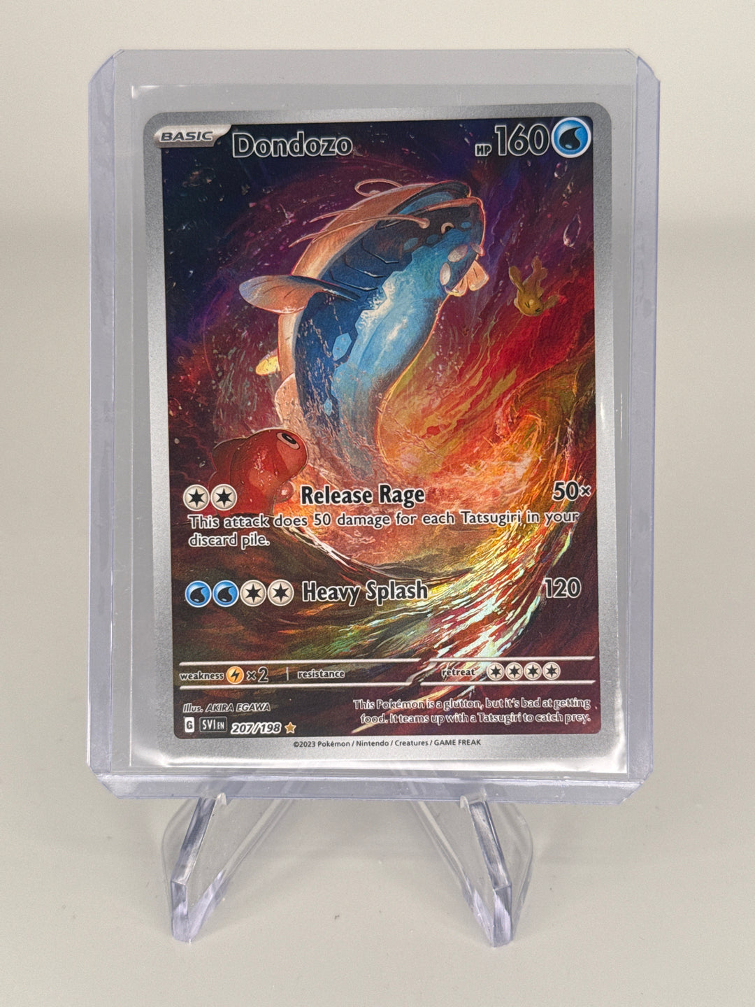 Pokemon TCG 2023 Dondozo Scarlet & Violet Full Art Illustration Rare, 207/198