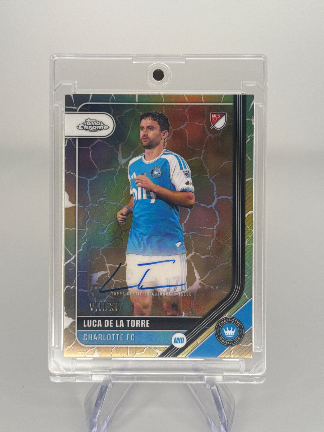 Luca De La Torre 2026 Topps Chrome MLS Roman Numeral SSP Auto, VIII/XI