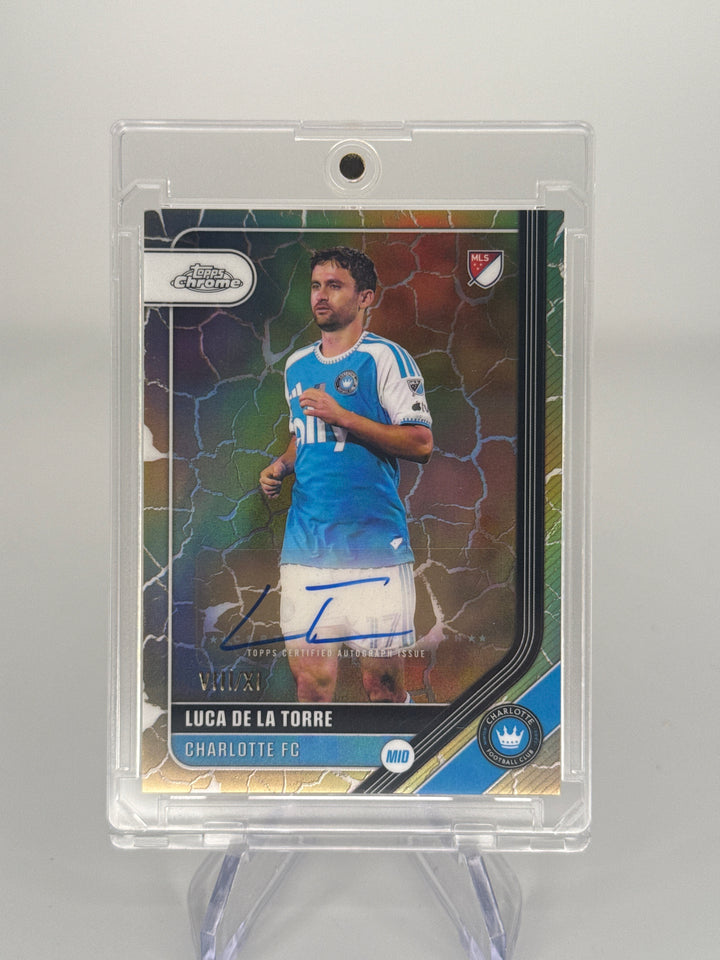 Luca De La Torre 2026 Topps Chrome MLS Roman Numeral SSP Auto, VIII/XI