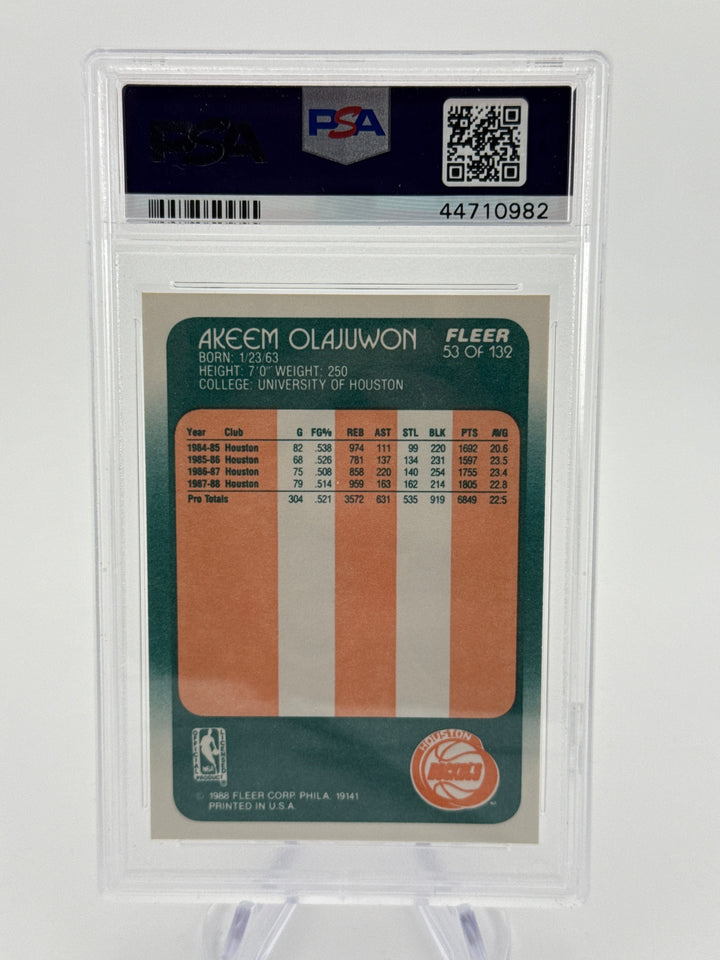 Akeem Olajuwon 1988 Fleer, PSA 10 Gem Mint