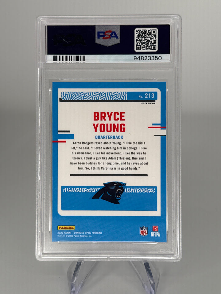 Bryce Young 2023 Panini Donruss Optic Holo Rookie Card, PSA 10 Gem Mint