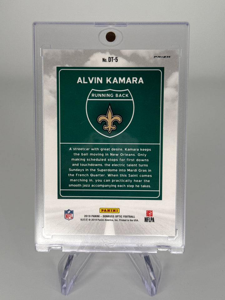Alvin Kamara 2019 Panini Donruss Optic Downtown SSP Case Hit