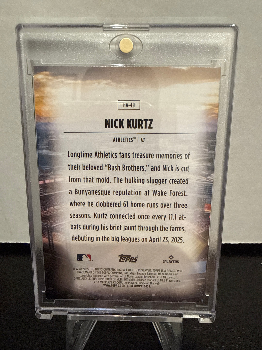 Nick Kurts 2025 Topps Series 2 Home Field Advantage Rookie