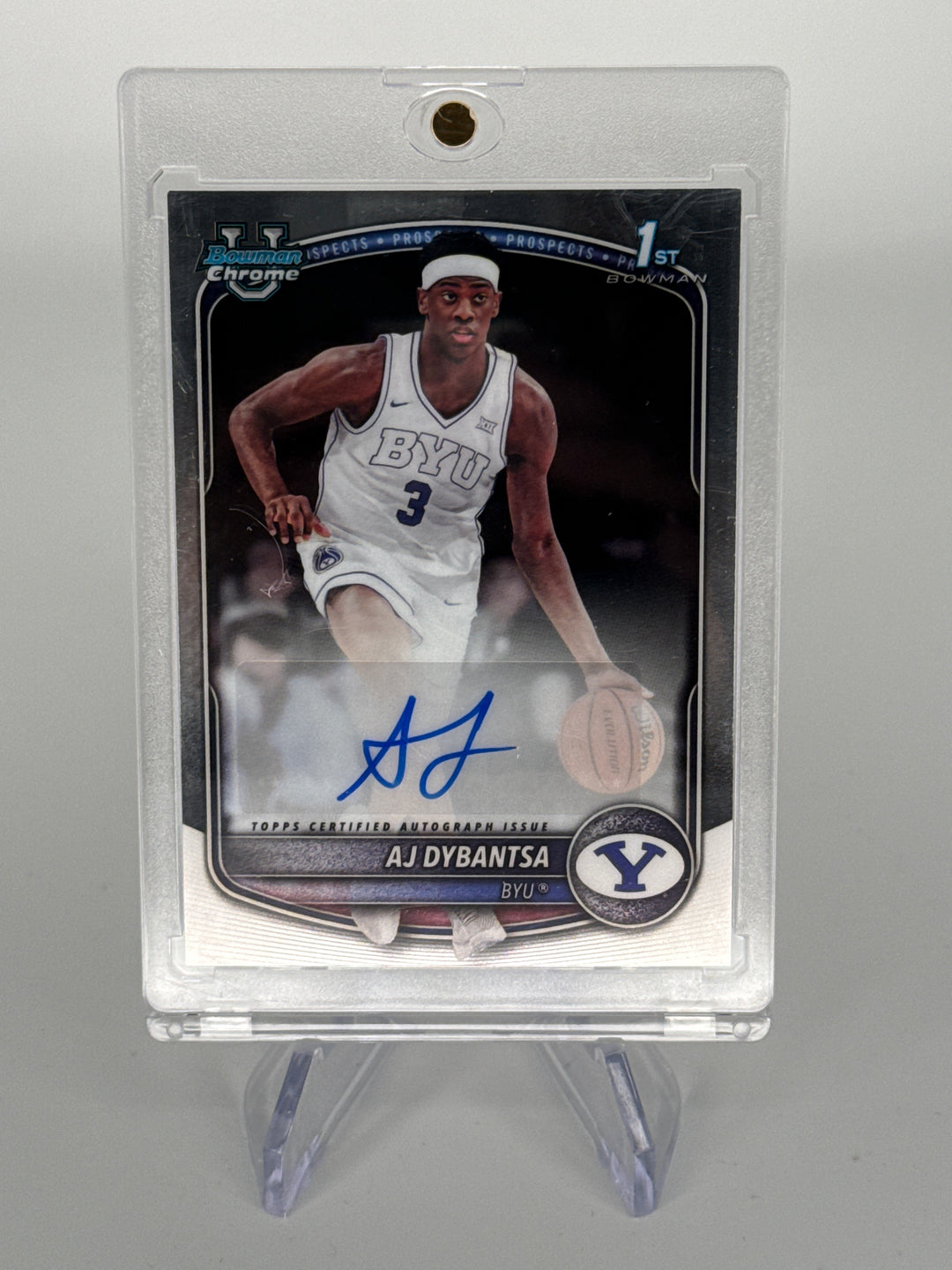 AJ Dybantsa 2025 Bowman Chrome University 1st Auto