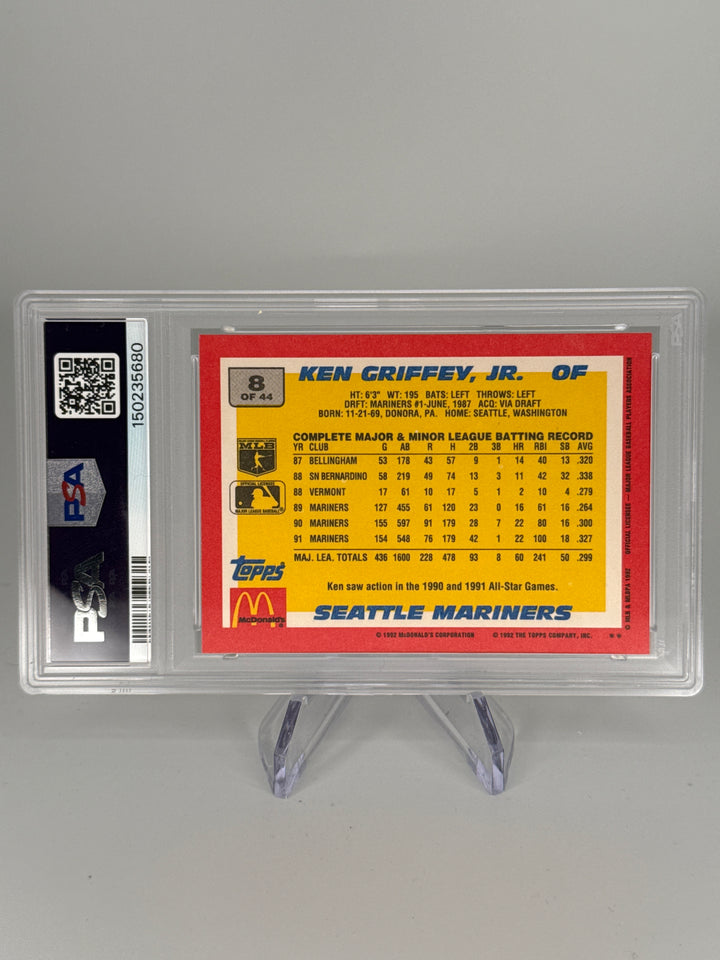 Ken Griffey Jr. 1992 Topps McDonald's Baseball's Best, PSA 9 Mint