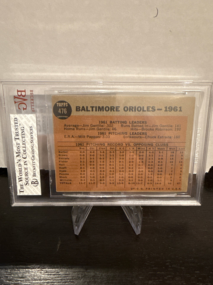 1962 Topps Orioles Team, BVG 5.5