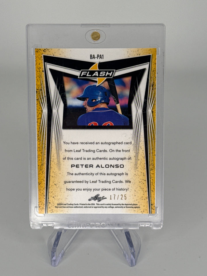 Pete Alonso 2018 Leaf Flash Rookie Auto, 17/25