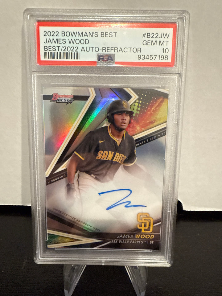 James Wood 2022 Bowmans Best Refractor Auto, PSA 10 Gem Mint