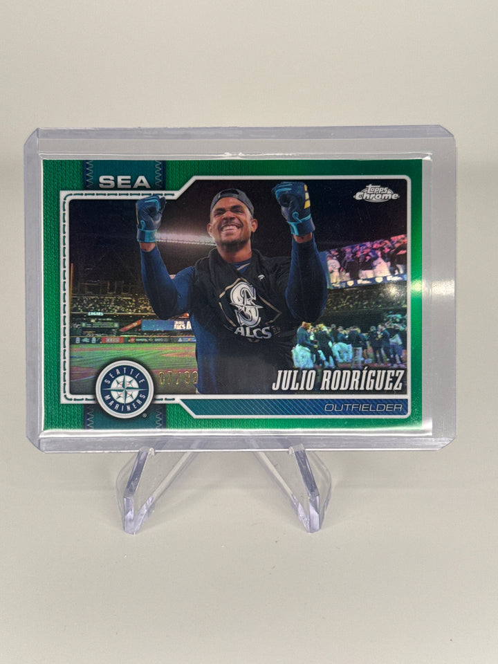 Julio Rodriguez 2026 Topps Chrome Image Variation Green Refractor, 07/99
