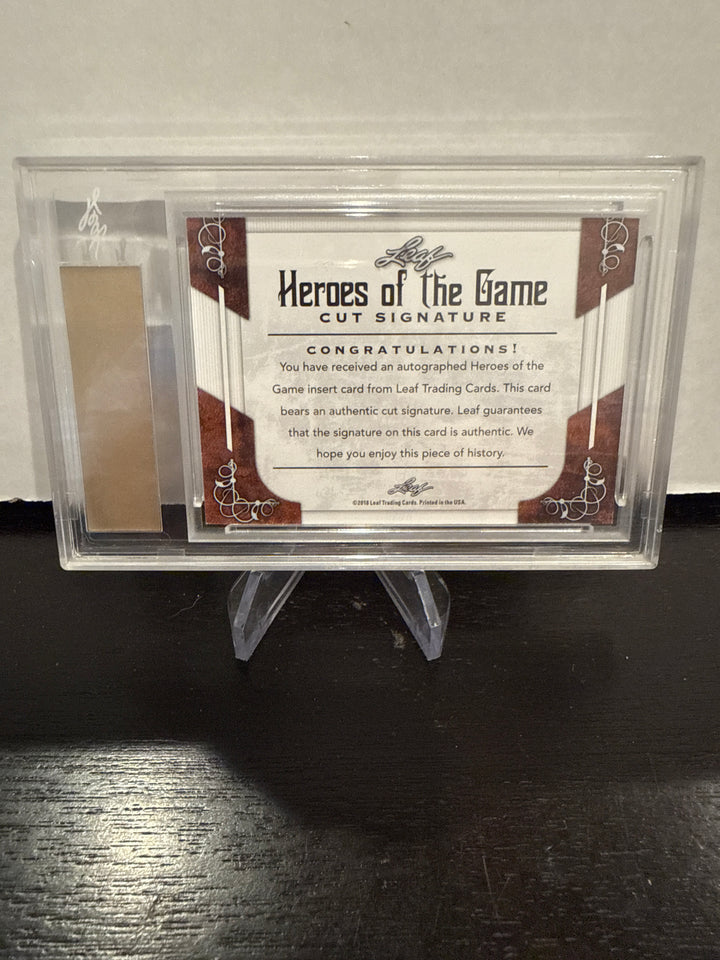 Cal Ripken Jr 2018 Leaf Heroes of the Game Cut Signature, 423/1000