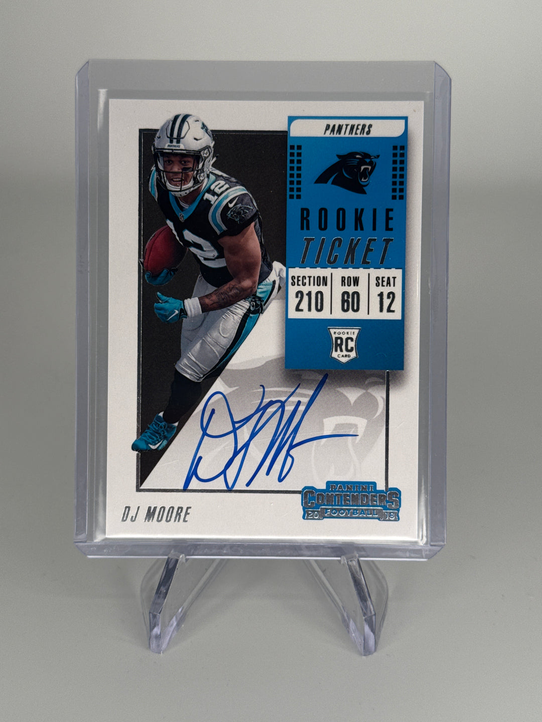 DJ Moore 2018 Panini Contenders Rookie Ticket Variation Rookie Auto