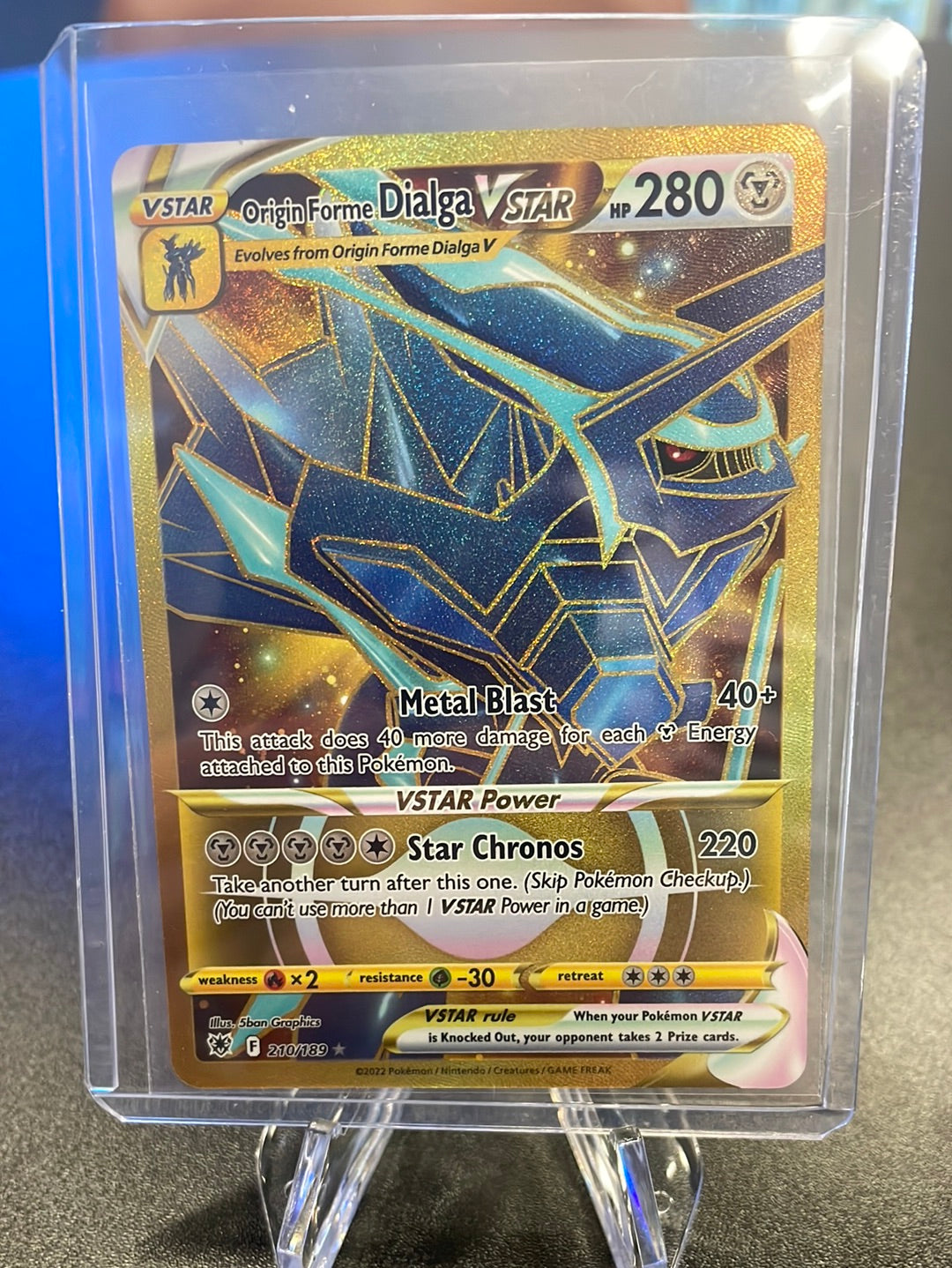 Pokémon TCG 2022 Origin Forme Dialga VStar Astrail Radiance, 210/189