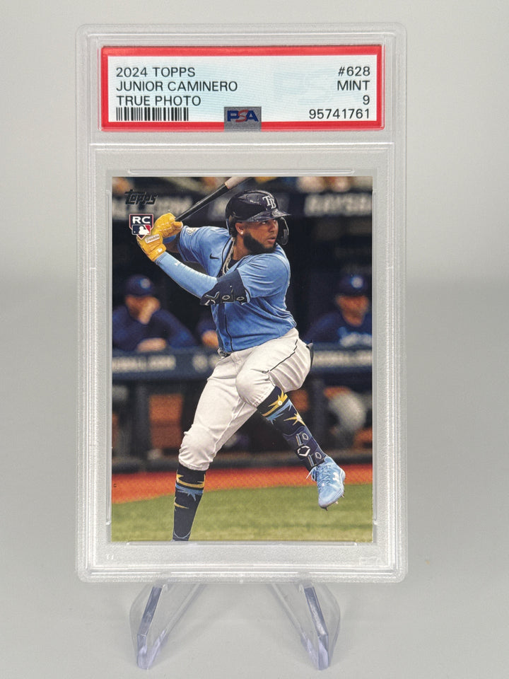 Junior Caminero 2024 Topps Series Two True Photo SSP Rookie, PSA 9 Mint