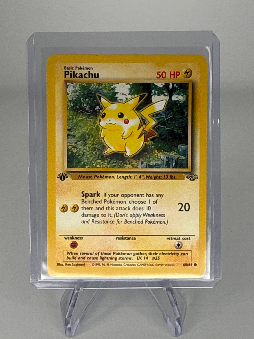 Pokemon TCG 1999 Pikachu 1st Edition Jungle Set, 60/64