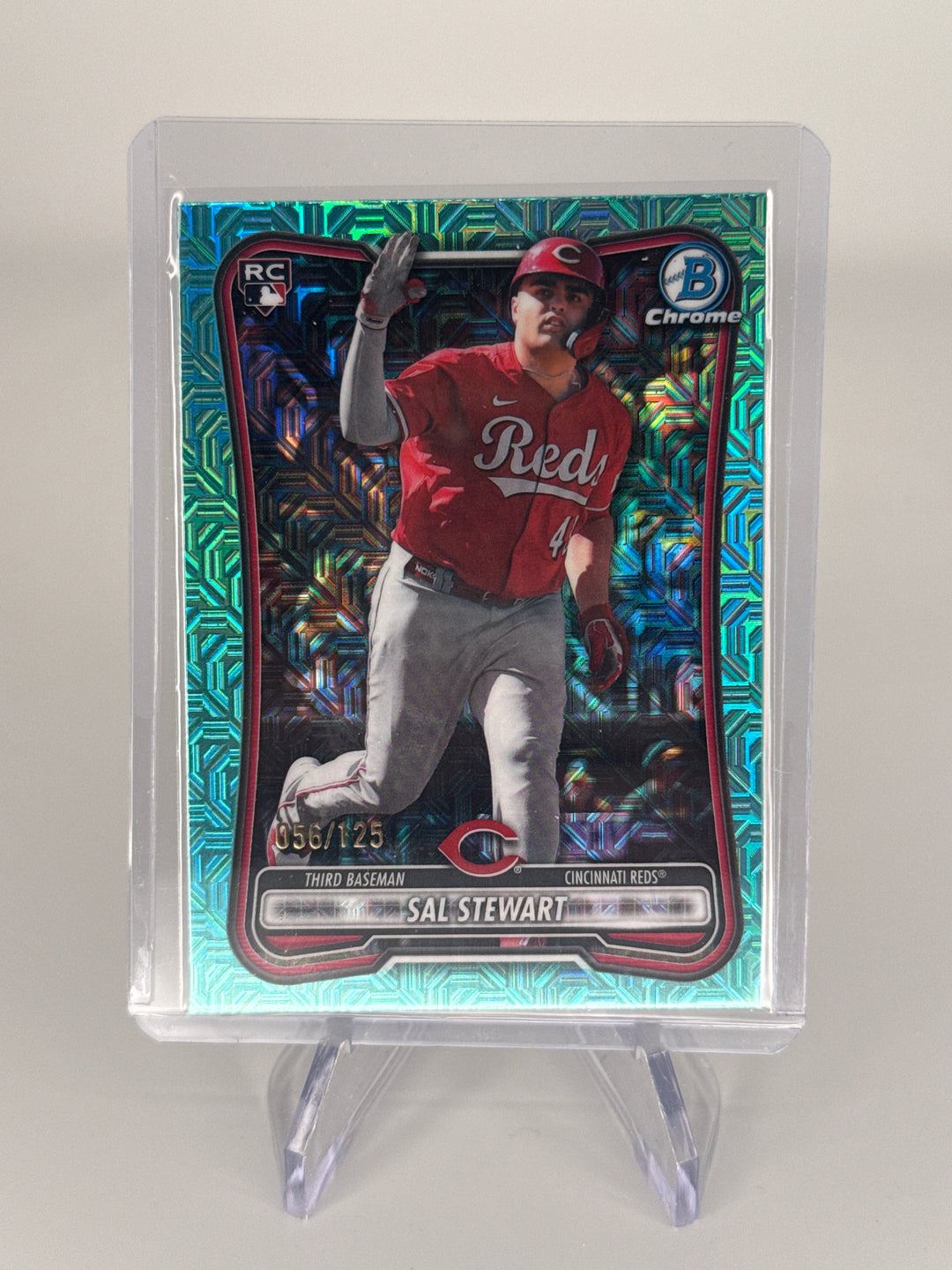 Sal Stewart 2026 Bowman Chrome Mega Box Teal Refractor Rookie, 056/125